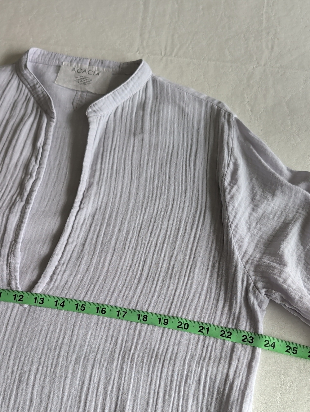 Acacia Swimwear Long Sleeve Light Blue Gray Tunic Dress Women's Size M / L - Picture 3 of 9